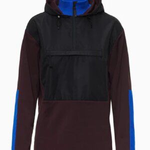 $550! NEW Men's Aztech Mountain Hut Fleece Hoodie - Bordeaux Blue Black - L
